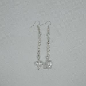 Rock crystal quartz earrings